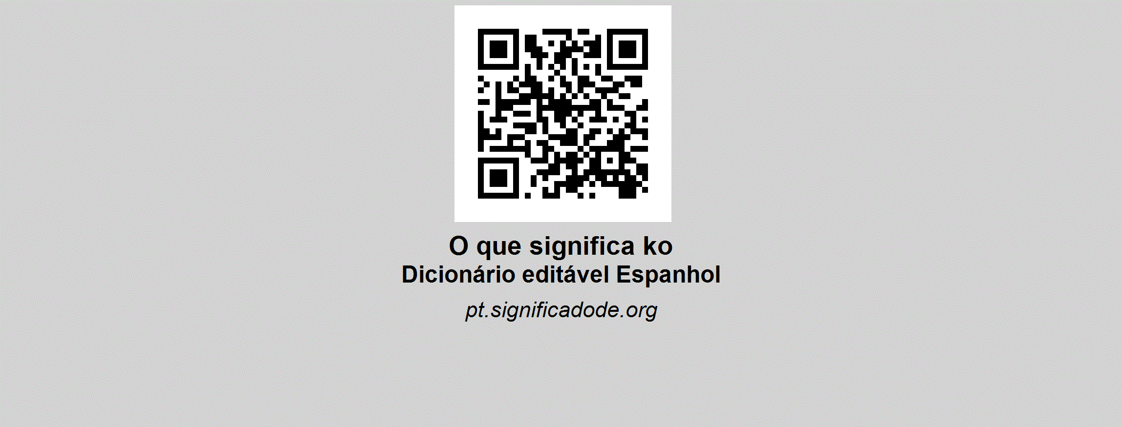 KO - Espanhol, dicionário colaborativo